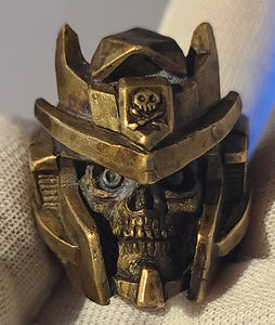 WORLDSLAYER BRONZE SKULL RING BY 13LUCKYMONKEY X QUICCS