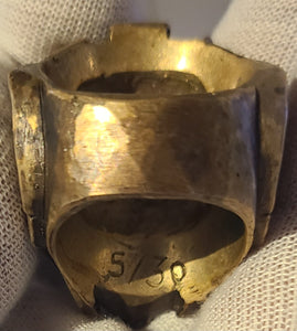 WORLDSLAYER BRONZE SKULL RING BY 13LUCKYMONKEY X QUICCS